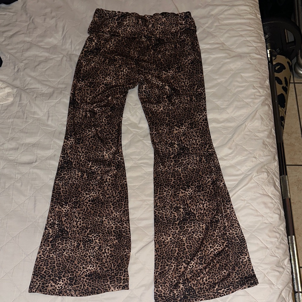 SHEIN Leopard Print Wide Leg Pants